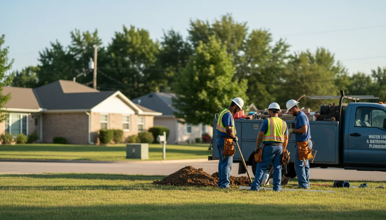 Residential water line and bathroom plumbing service in Amherst, NY